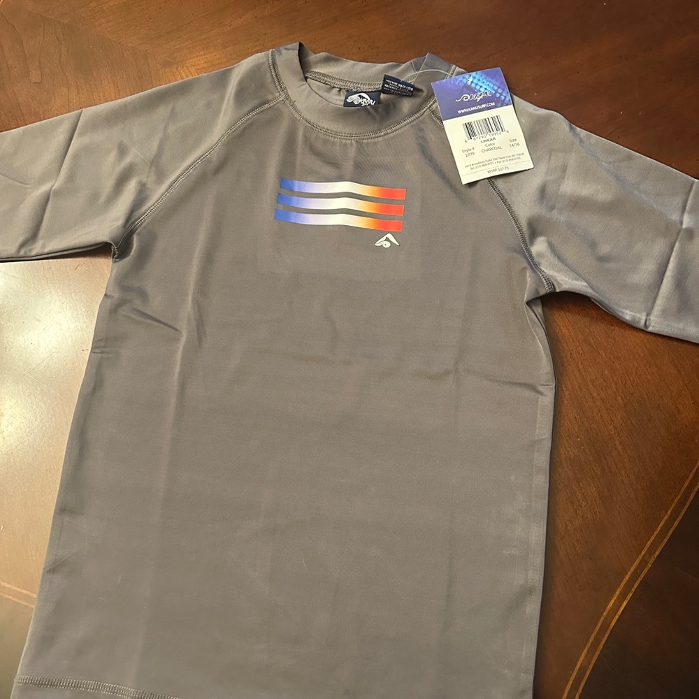 Boys Kanu Surf Charcoal Swim Shirt